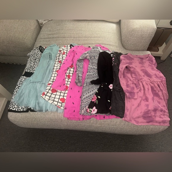 Cat & Jack Other - Lot of 8 long sleeved dresses for girls size 5